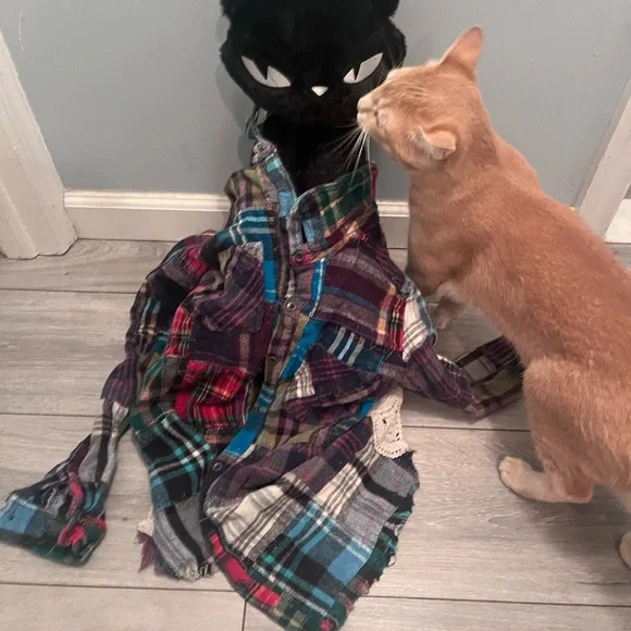 Free People lost in plaid patchwork flannel - Picture 7 of 7